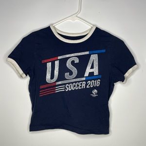💙 Navy Blue USA Soccer 2016 Crop Top